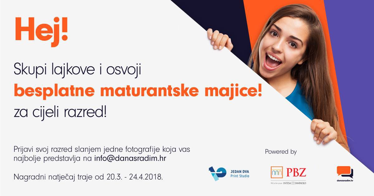 Maturanti, želite besplatne majice za norijadu?