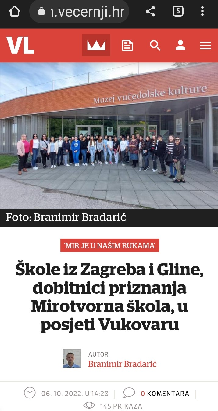 Volonteri Prve na portalu Večernjeg lista