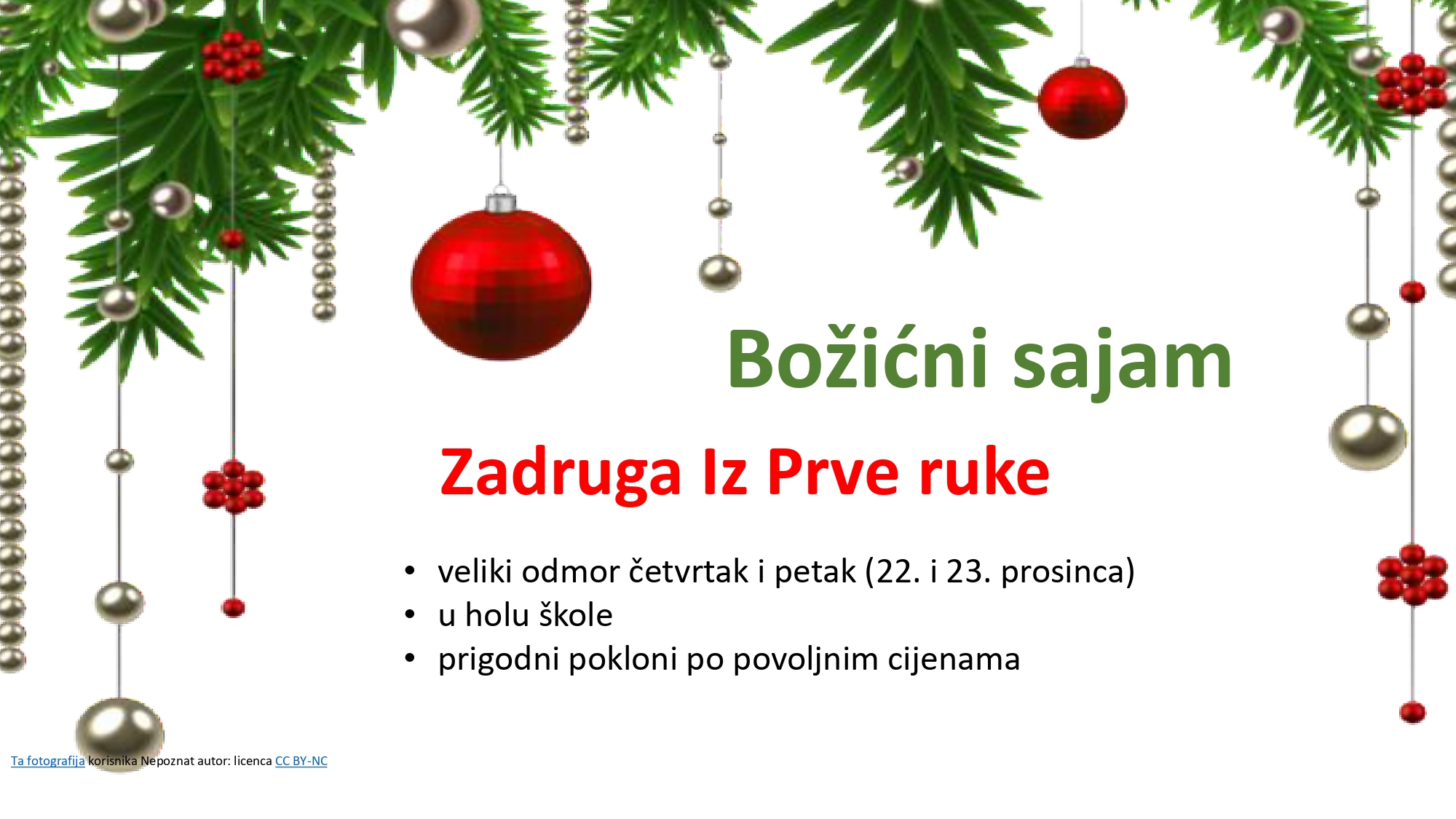 Božićni sajam 2022.