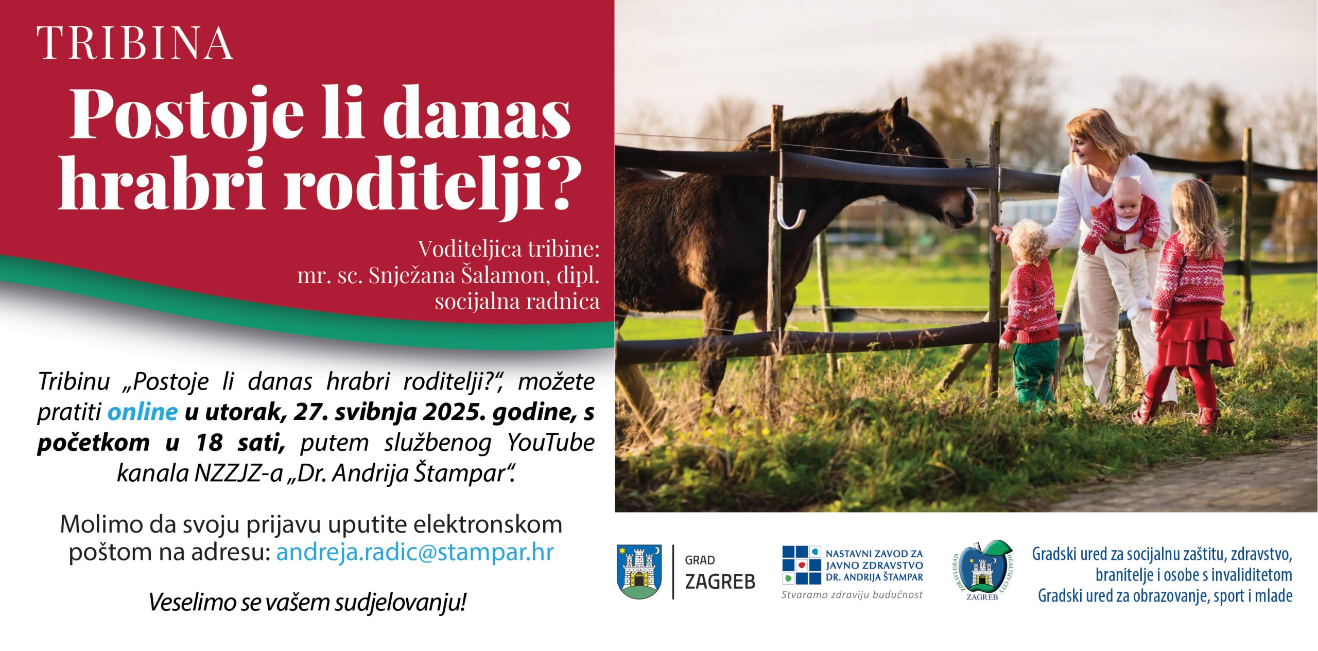 Online tribina za roditelje “Postoje li danas hrabri roditelji?”