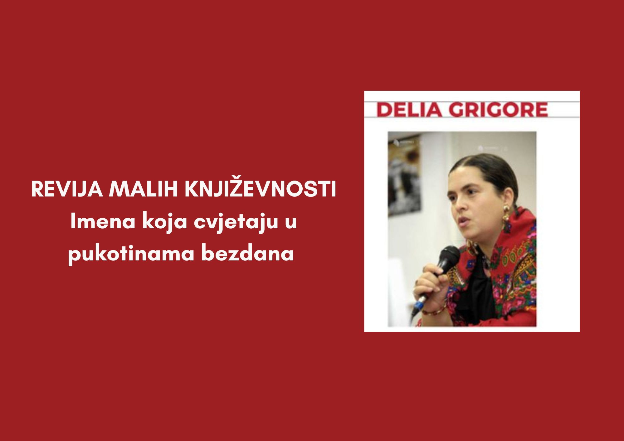Susret s Delijom Grigore – Romska književnost kao glas slobode i identiteta