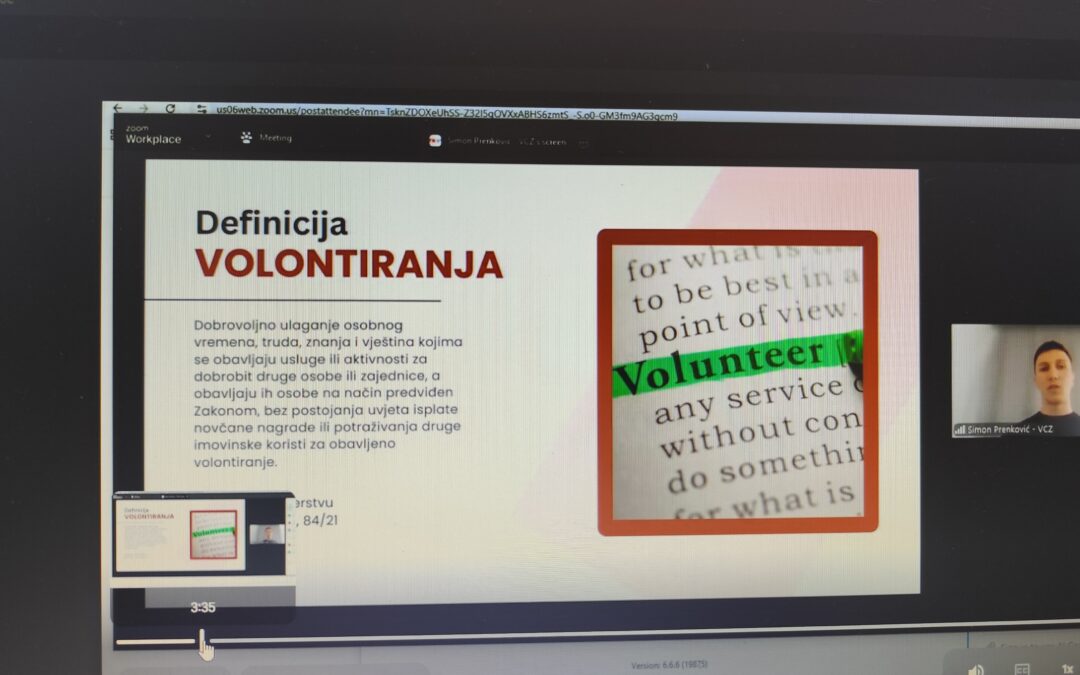 Webinar “Uvod u volonterski svijet”