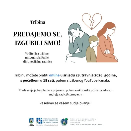 Preventivna online tribina NZJZ “Dr.A. Štampar” za roditelje u travnju