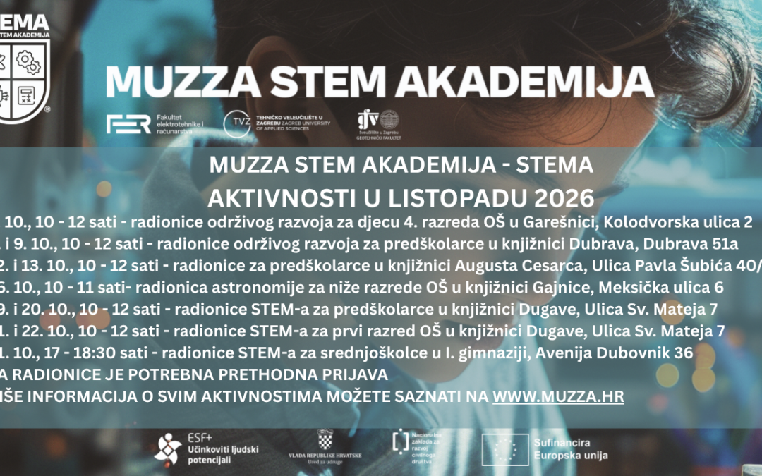 Muzza STEM Akademija – najava radionice za listopad